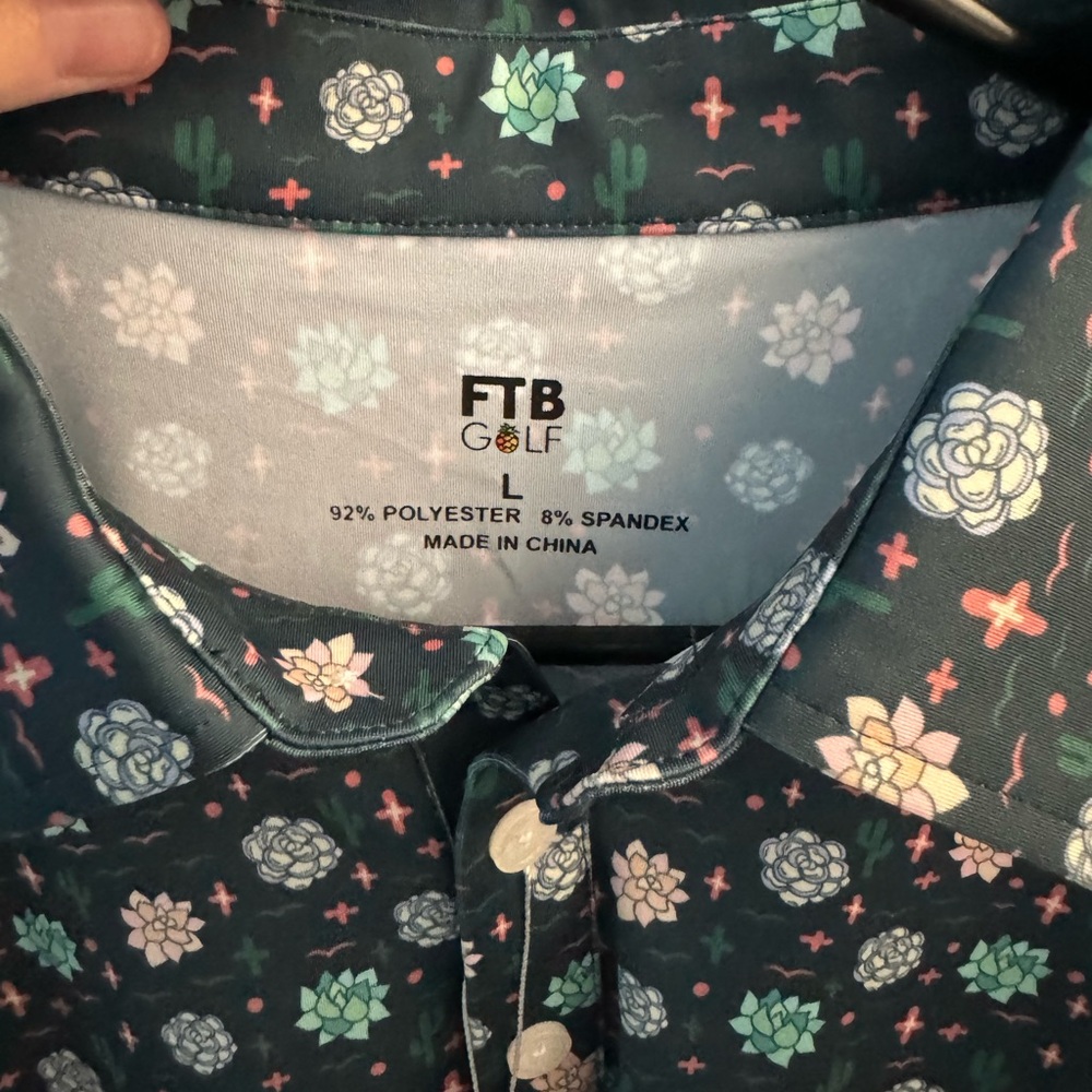 FTB men’s golf shirt- NWT size L